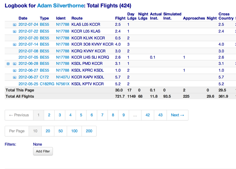 Screenshot logbook